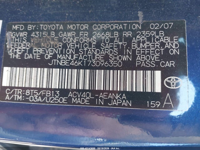 Toyota Camry Le
