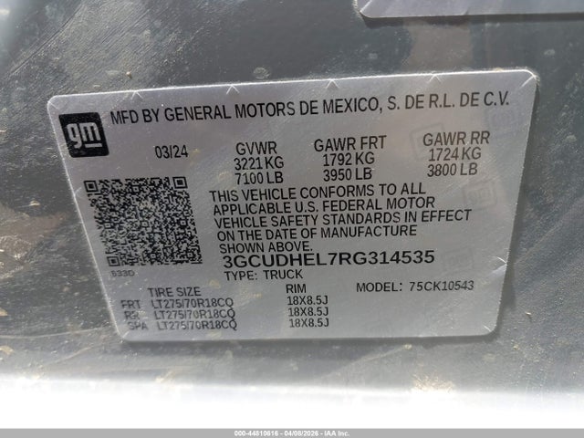 Chevrolet Silverado 1500 4wd  Short Bed Zr2