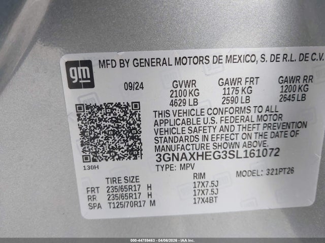 Chevrolet Equinox Fwd Lt