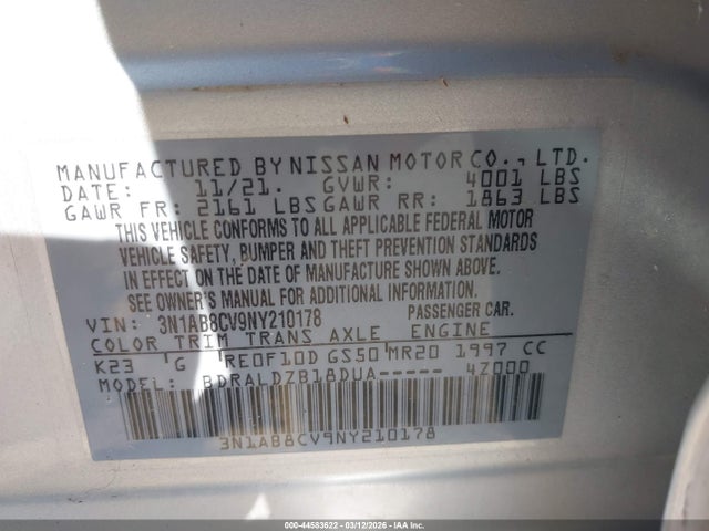 Nissan Sentra Sv Xtronic Cvt