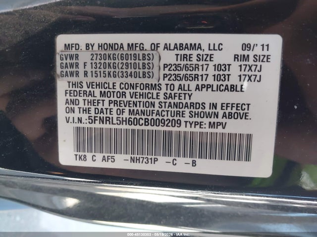 Honda Odyssey Ex-l