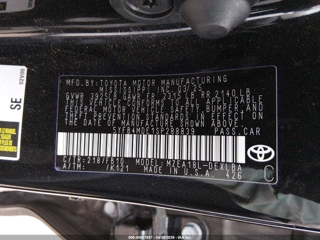 Toyota Corolla Le