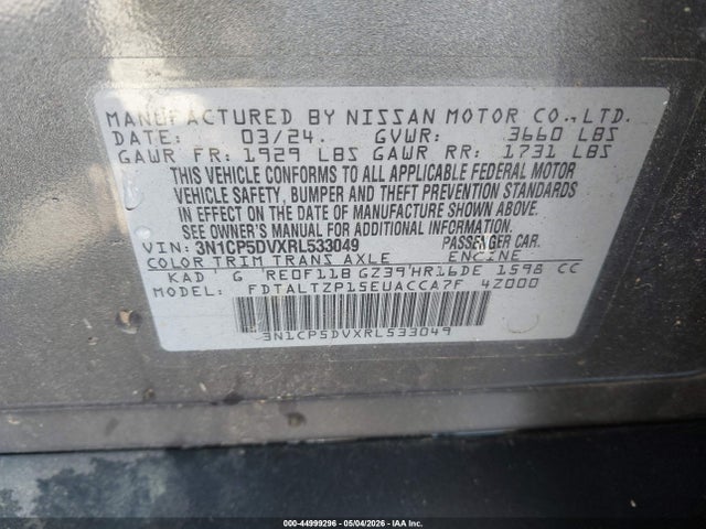 Nissan Kicks Sr Xtronic Cvt
