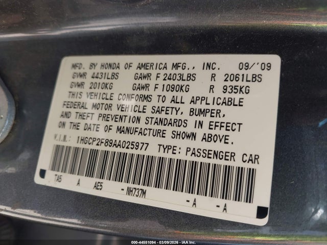Honda Accord 2.4 Ex-l