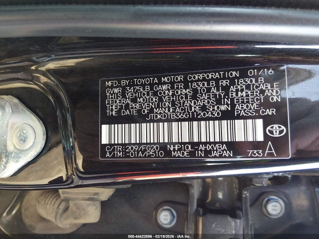 Toyota Prius c Two