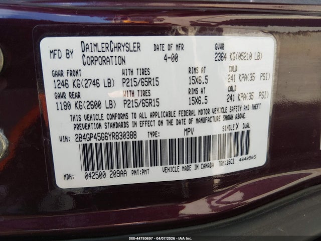 Dodge Caravan Se