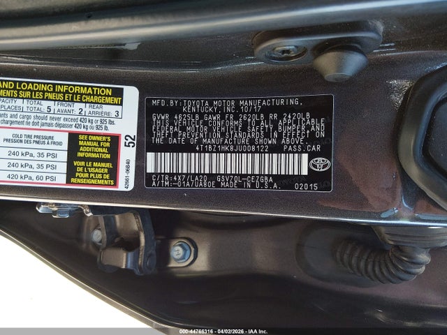 Toyota Camry Xle V6