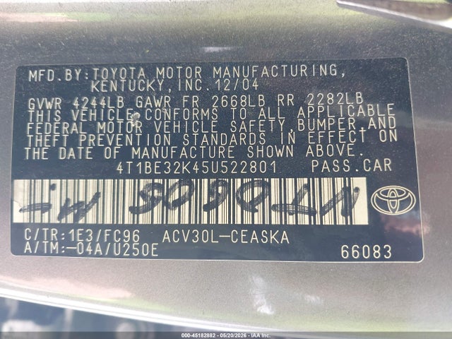 Toyota Camry Se