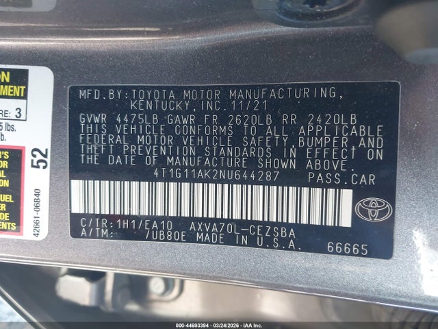 Toyota Camry Se