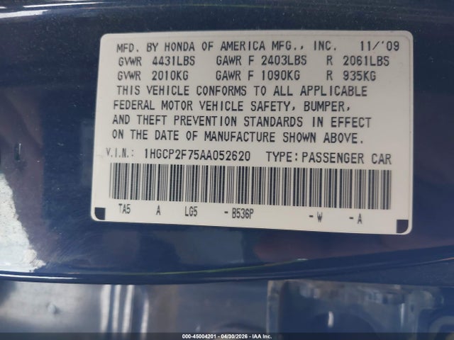 Honda Accord 2.4 Ex