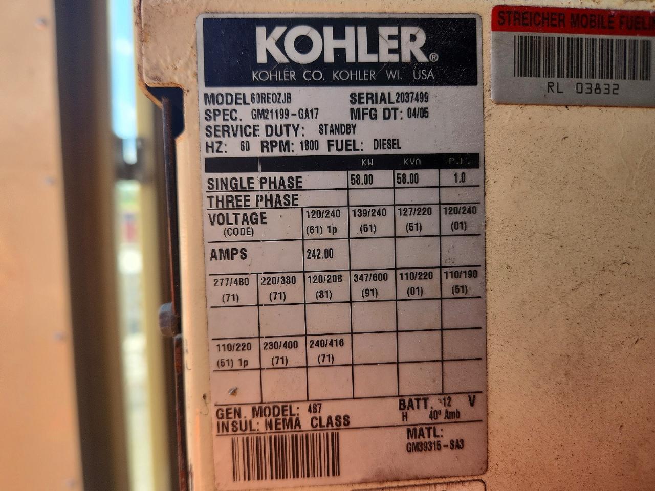 Kohler Generator