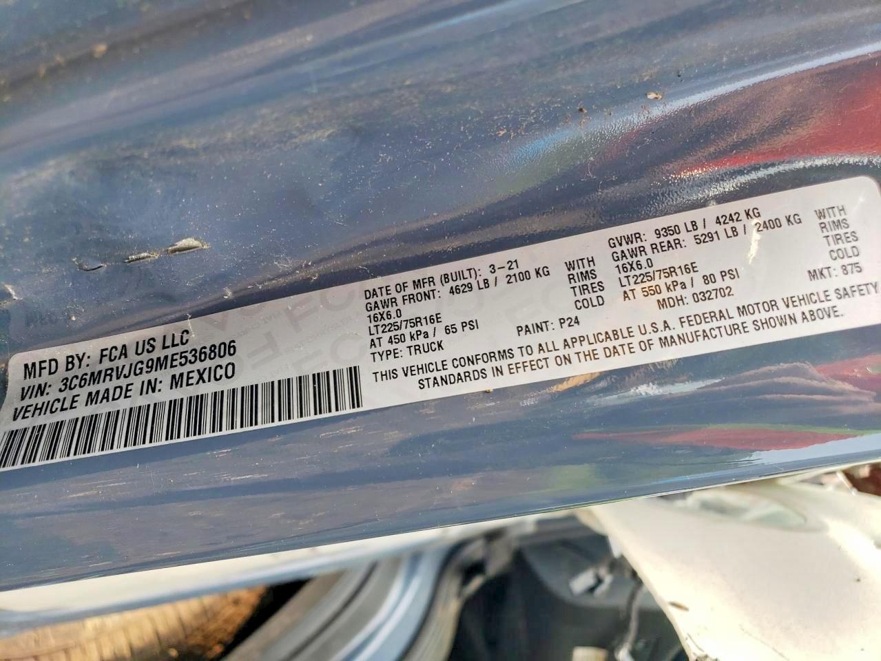 Ram Promaster 3500 High