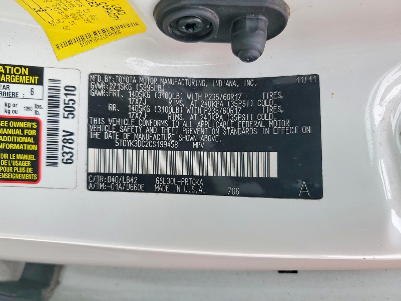 Toyota Sienna Xle 8-passenger