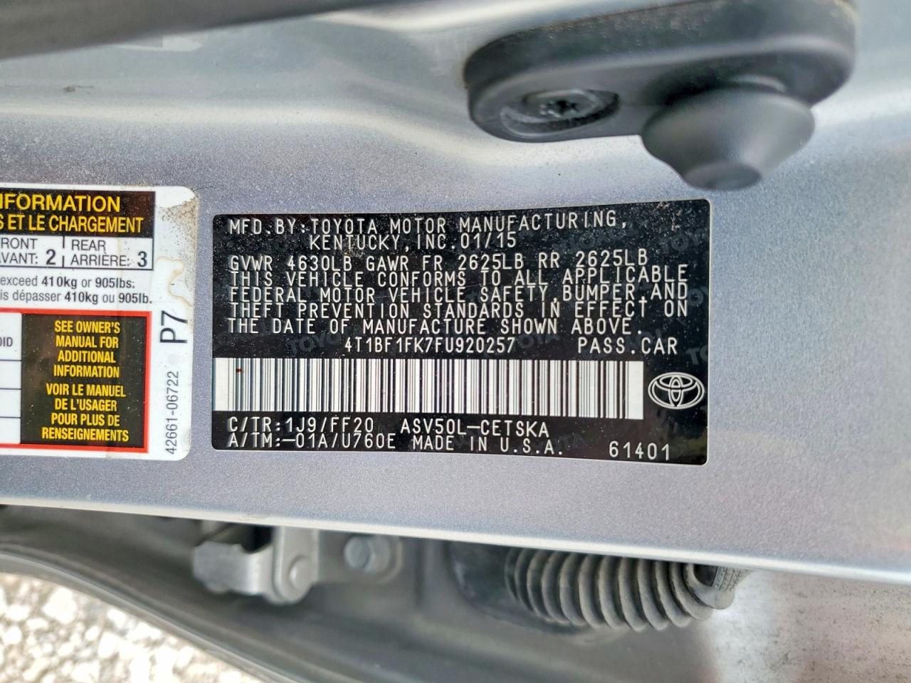 Toyota Camry Se