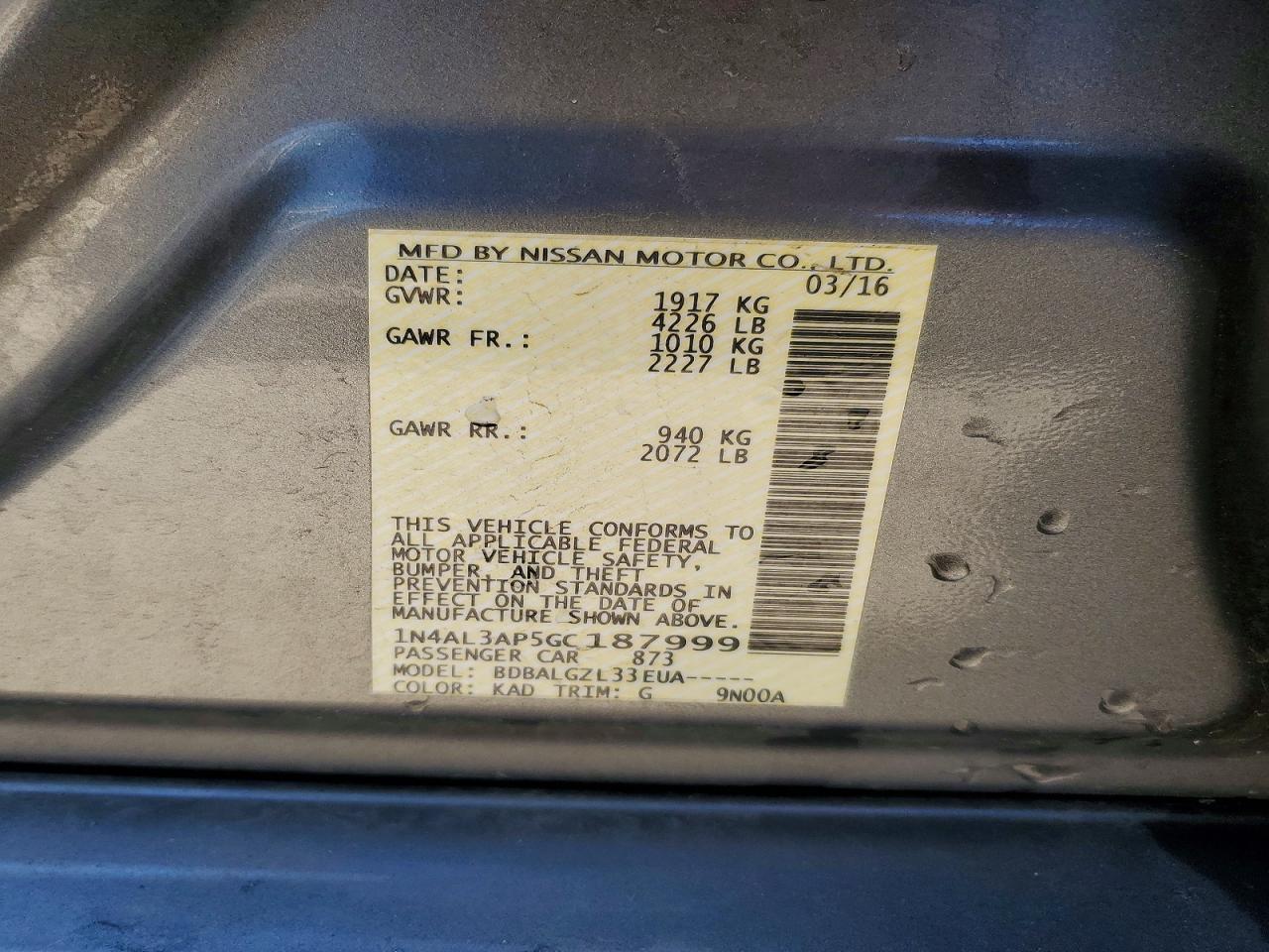 Nissan Altima 2.5 S