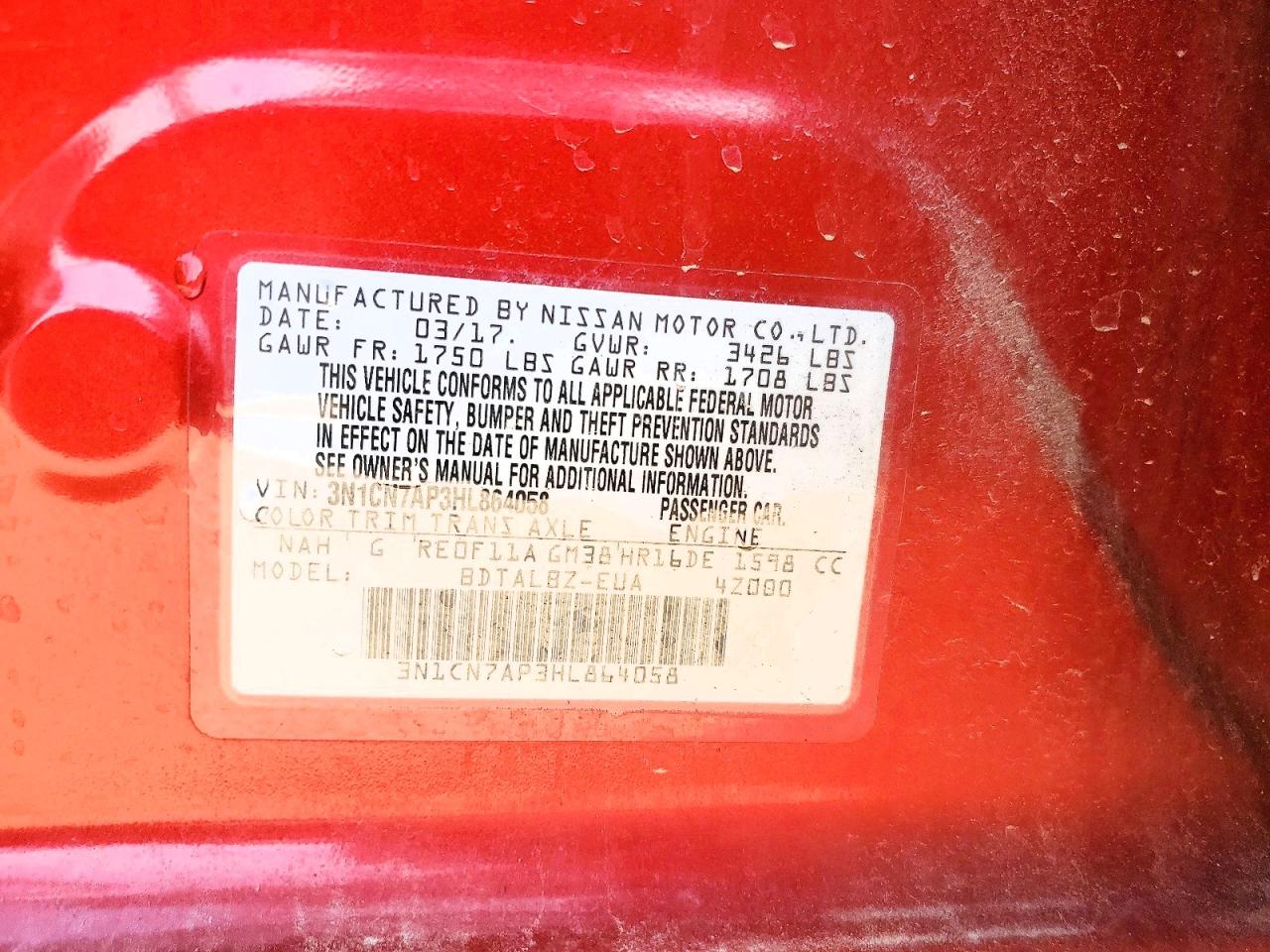 Nissan Versa 1.6 S
