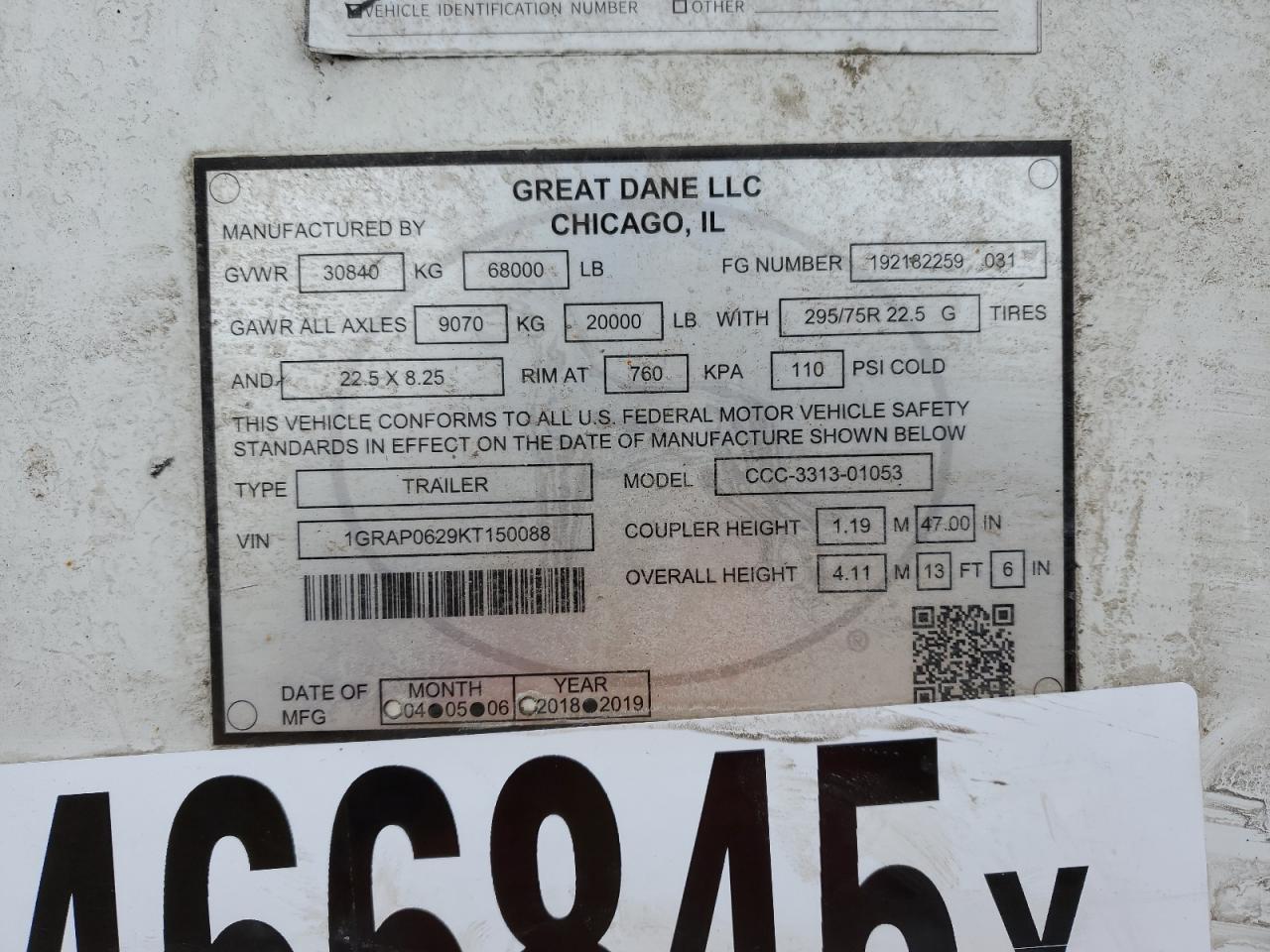 Great Dane Trailer Semi Trail