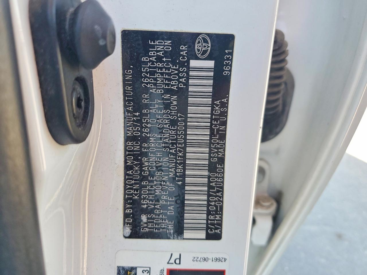 Toyota Camry Xle V6