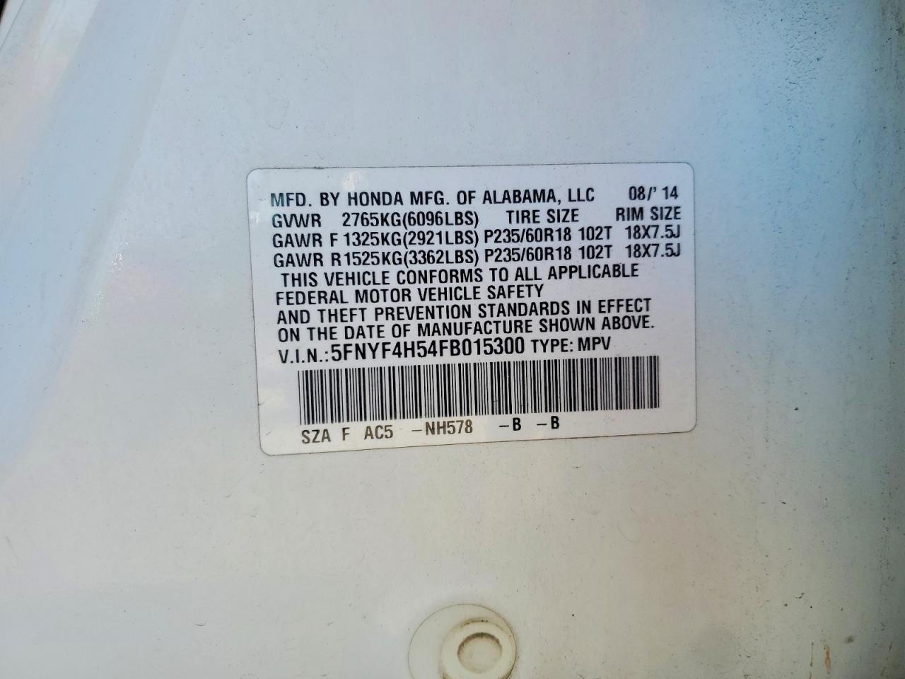 Honda Pilot Exl