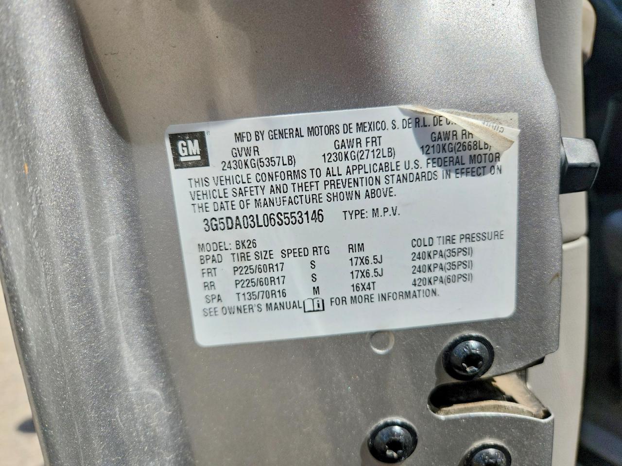 Buick Rendezvous Cx
