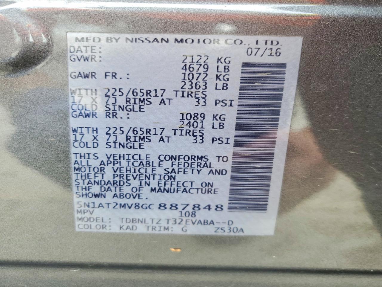 Nissan Rogue Sv
