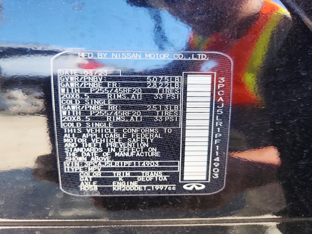 INFINITI Qx Sensory