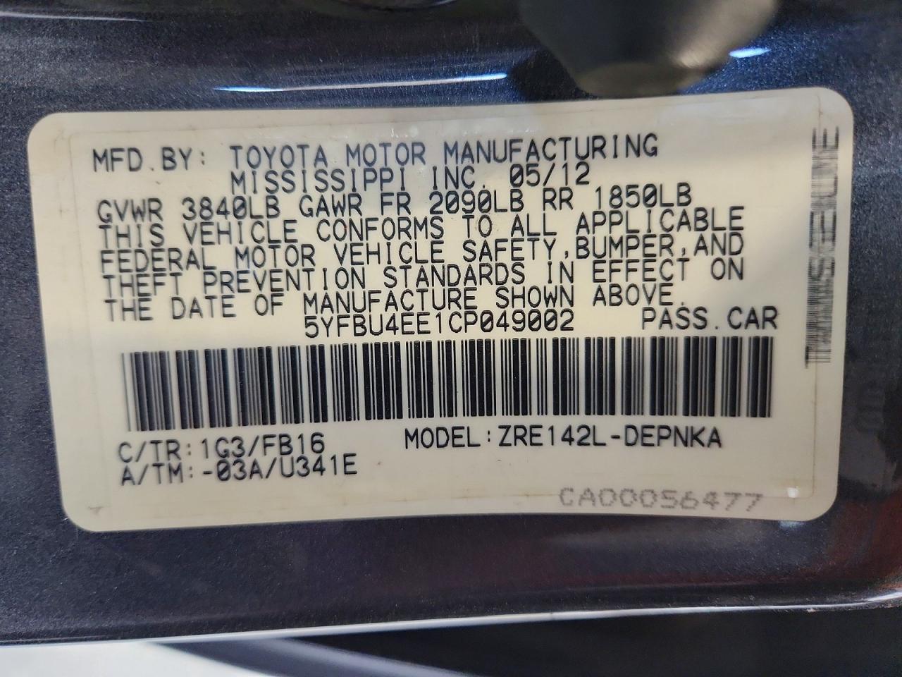 Toyota Corolla Le