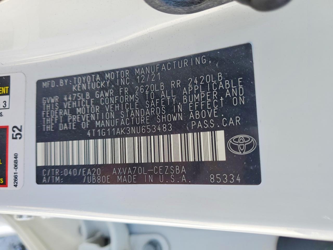 Toyota Camry Se