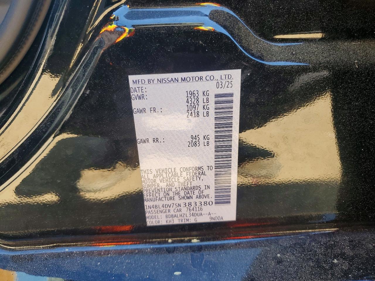 Nissan Altima 2.5 Sv