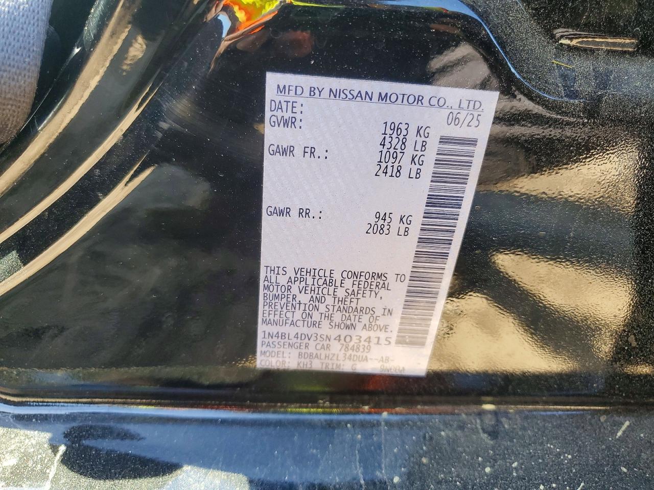 Nissan Altima Sv