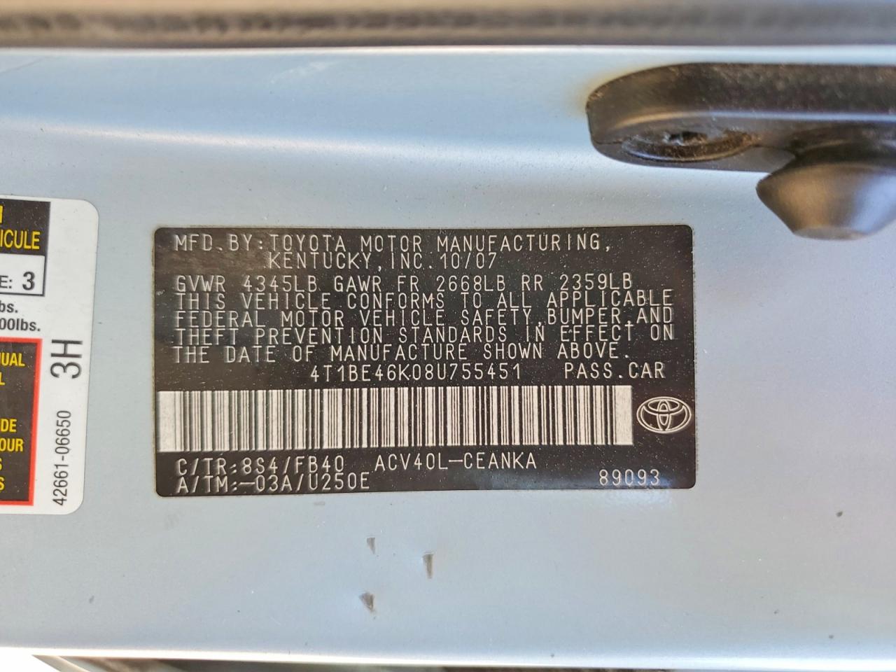 Toyota Camry Le