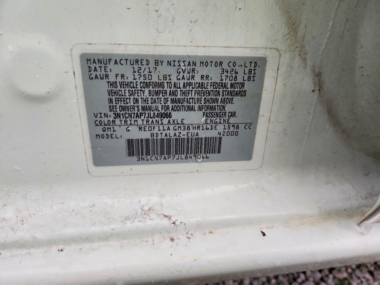 Nissan Versa S Plus