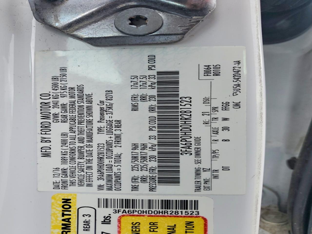 Ford Fusion Se
