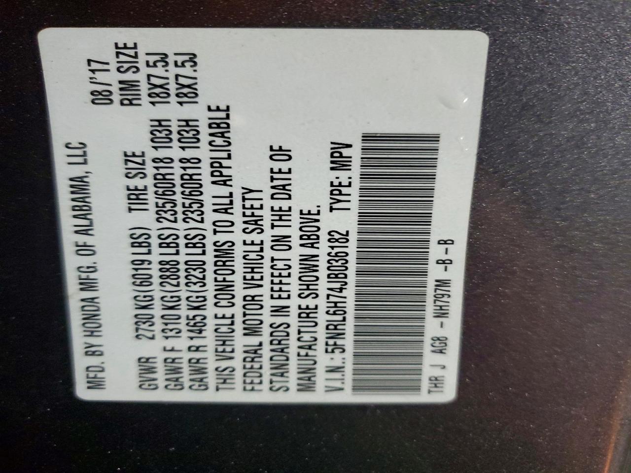 Honda Odyssey Exl