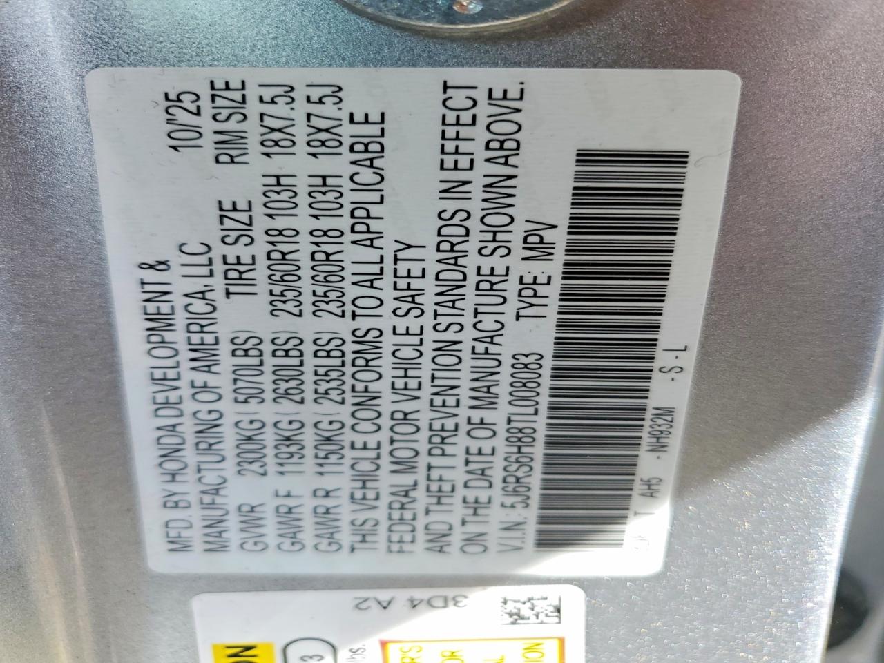 Honda Crv Sport-l