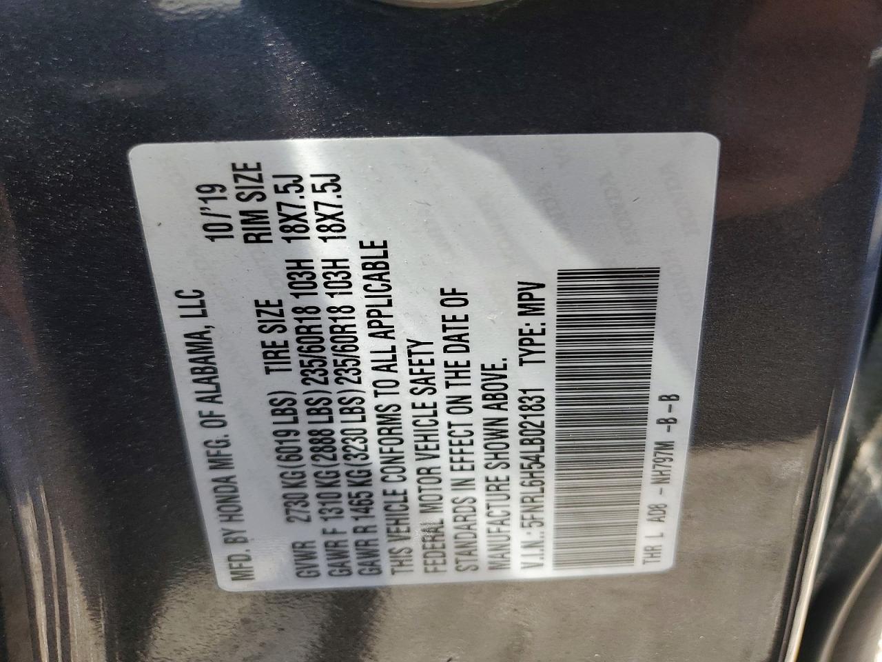 Honda Odyssey Ex