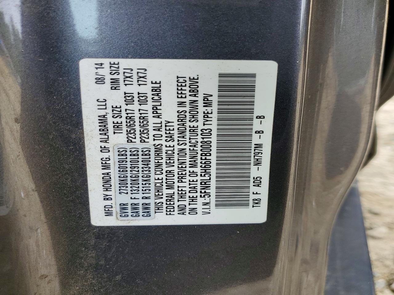 Honda Odyssey Exl