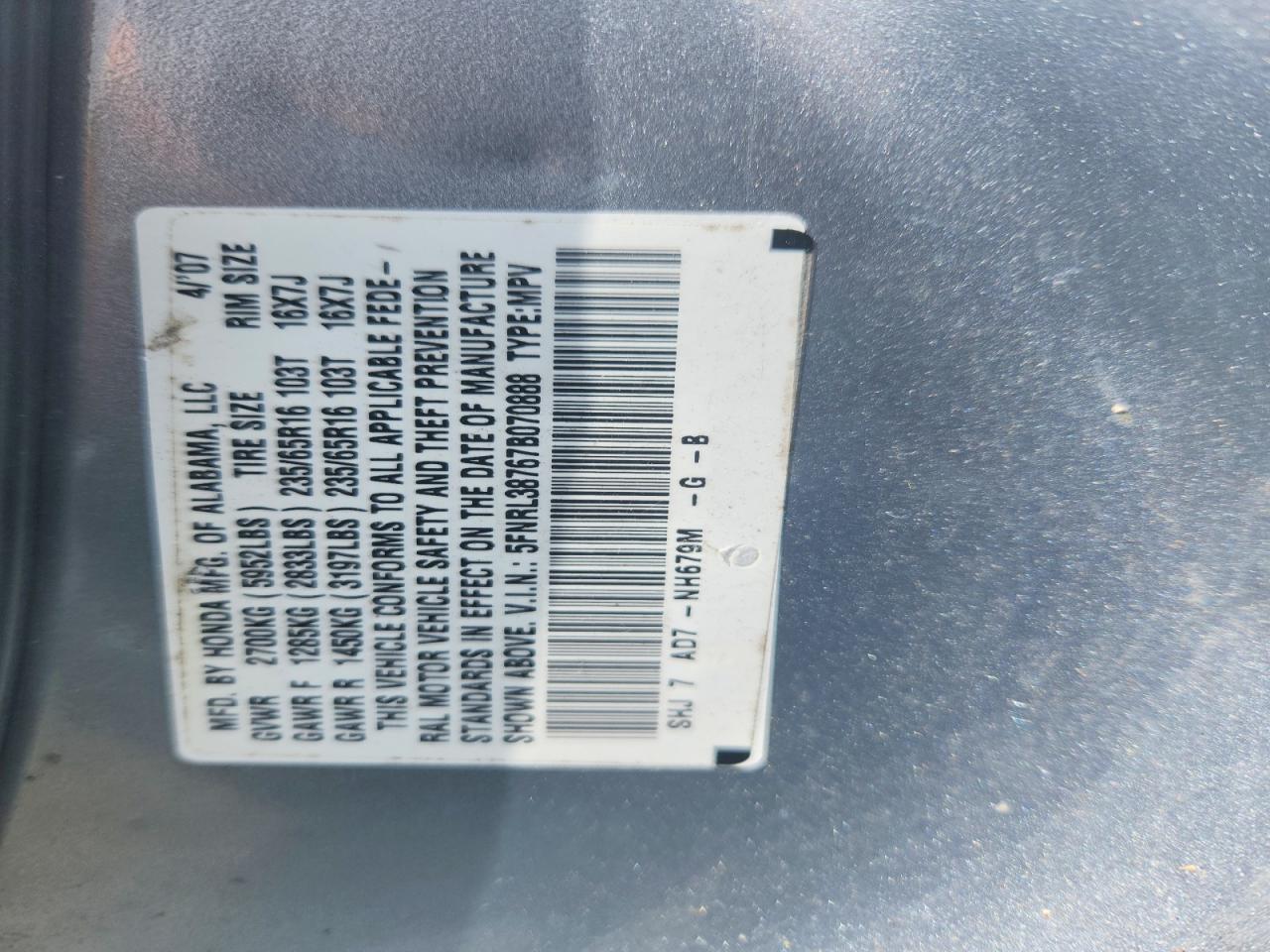 Honda Odyssey Exl