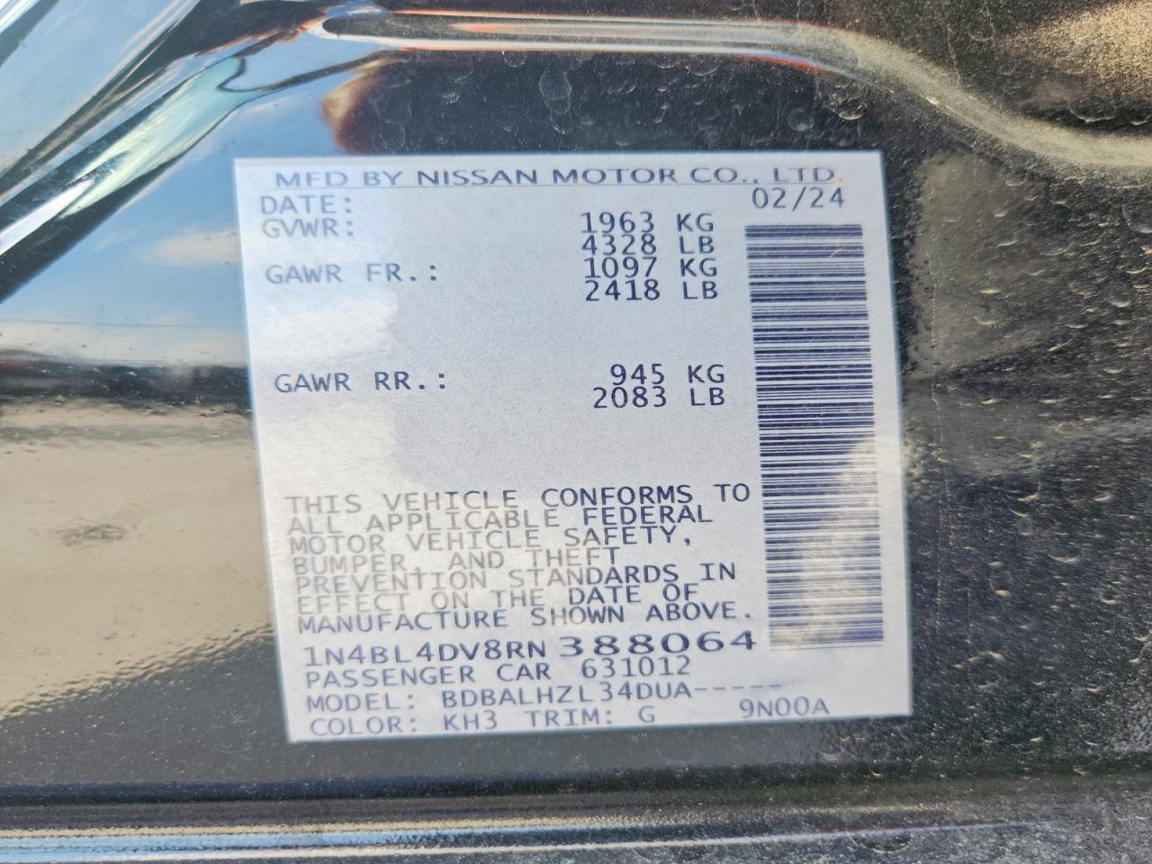 Nissan Altima Sv