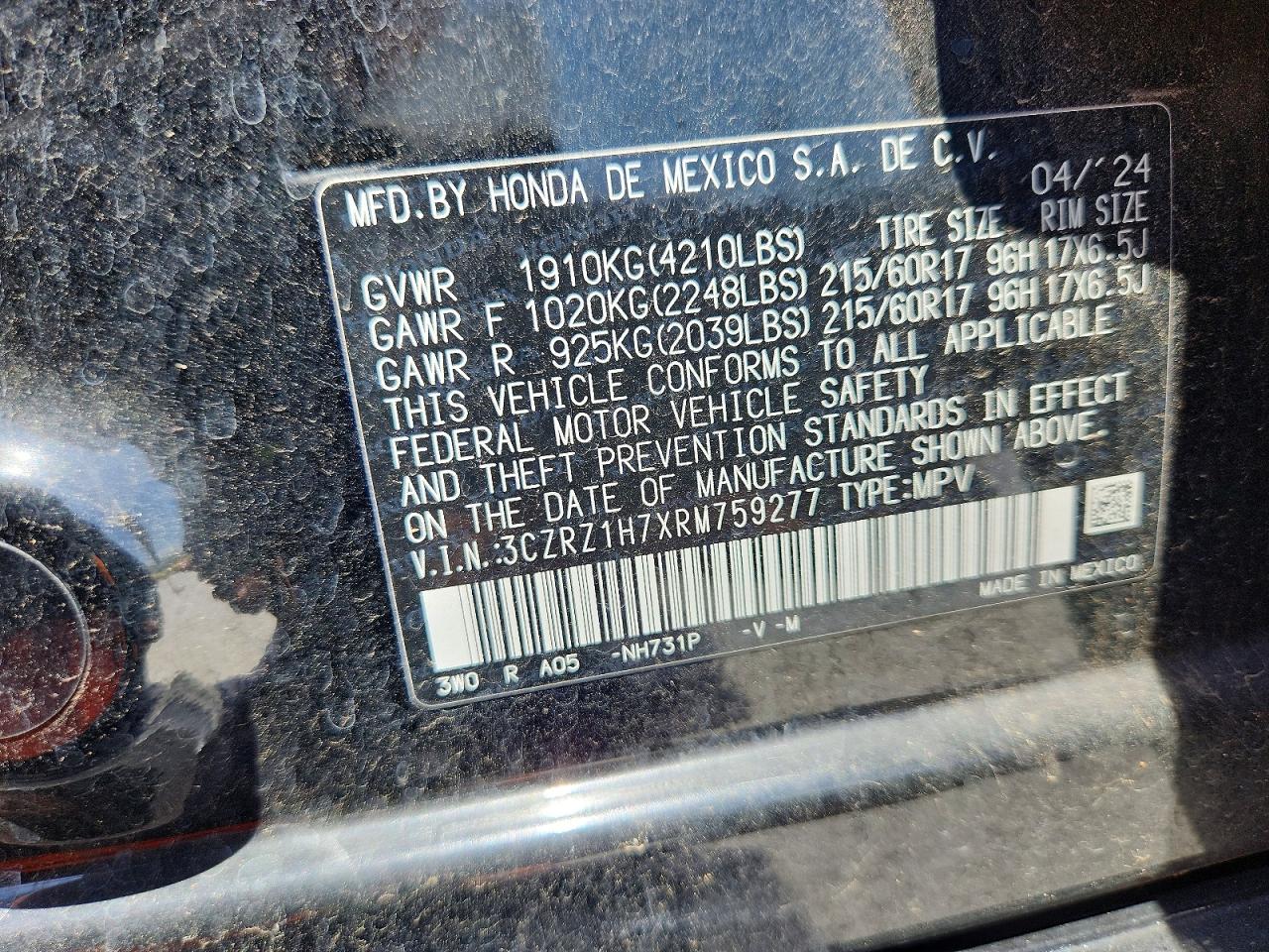 Honda HR-V Exl