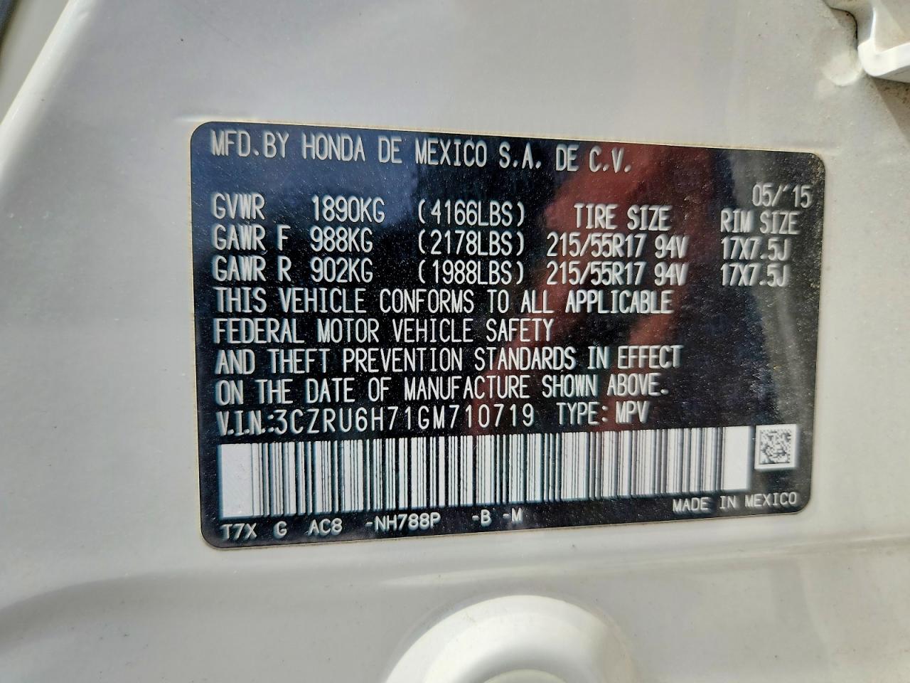Honda HR-V Exl