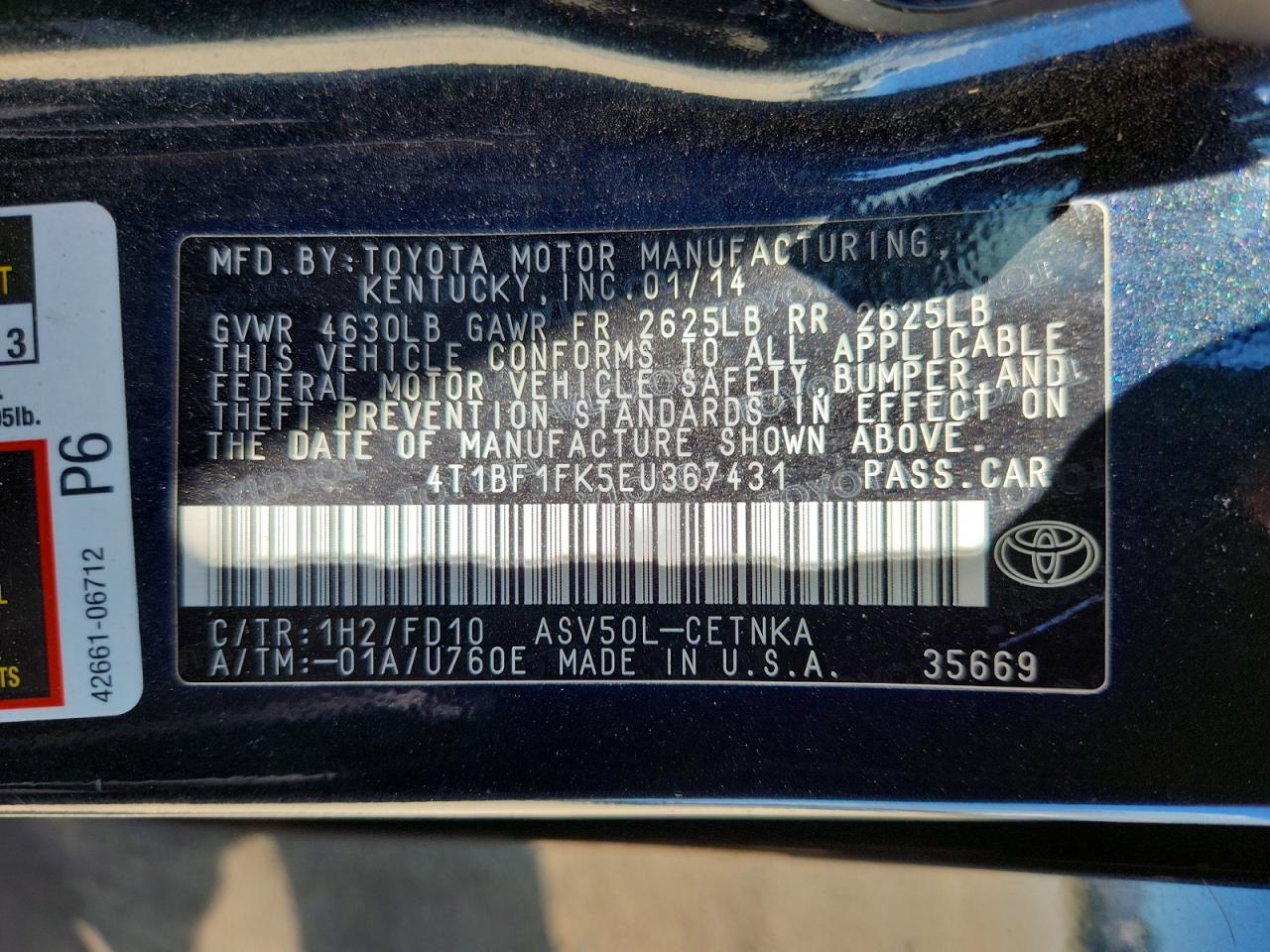 Toyota Camry Le