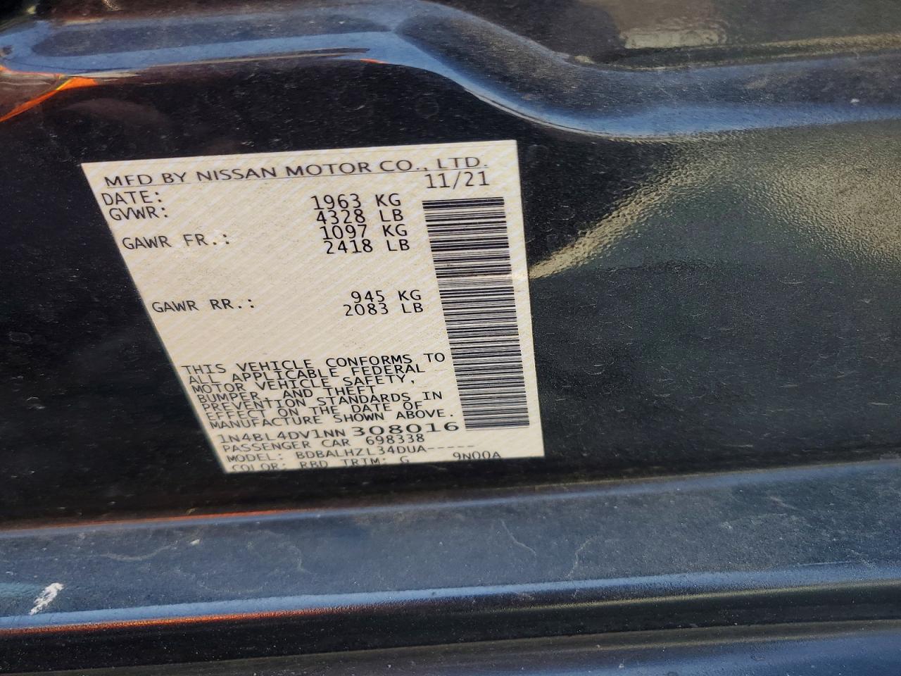 Nissan Altima 2.5 Sv