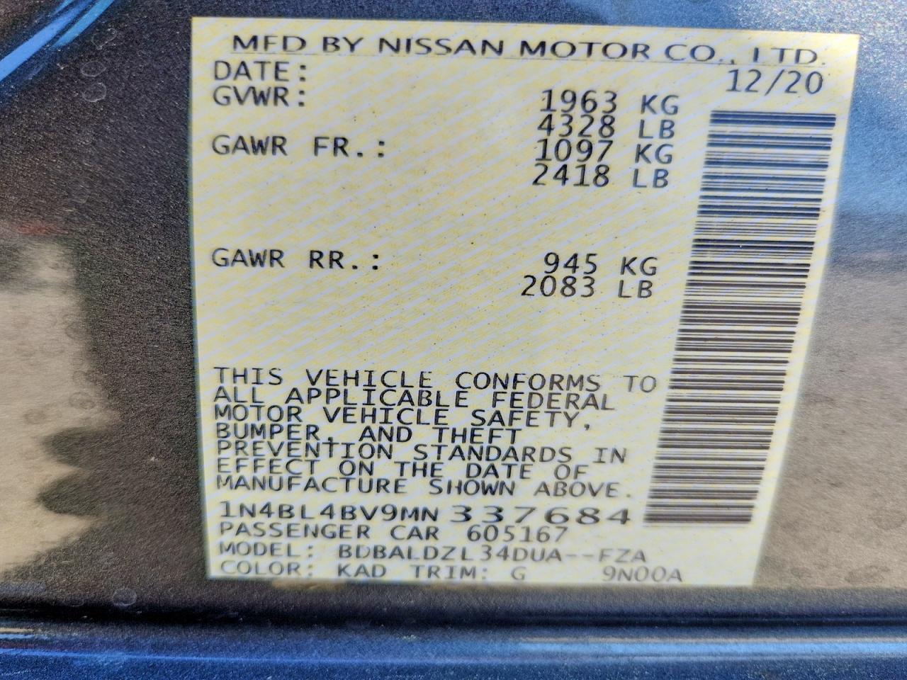 Nissan Altima 2.5 S