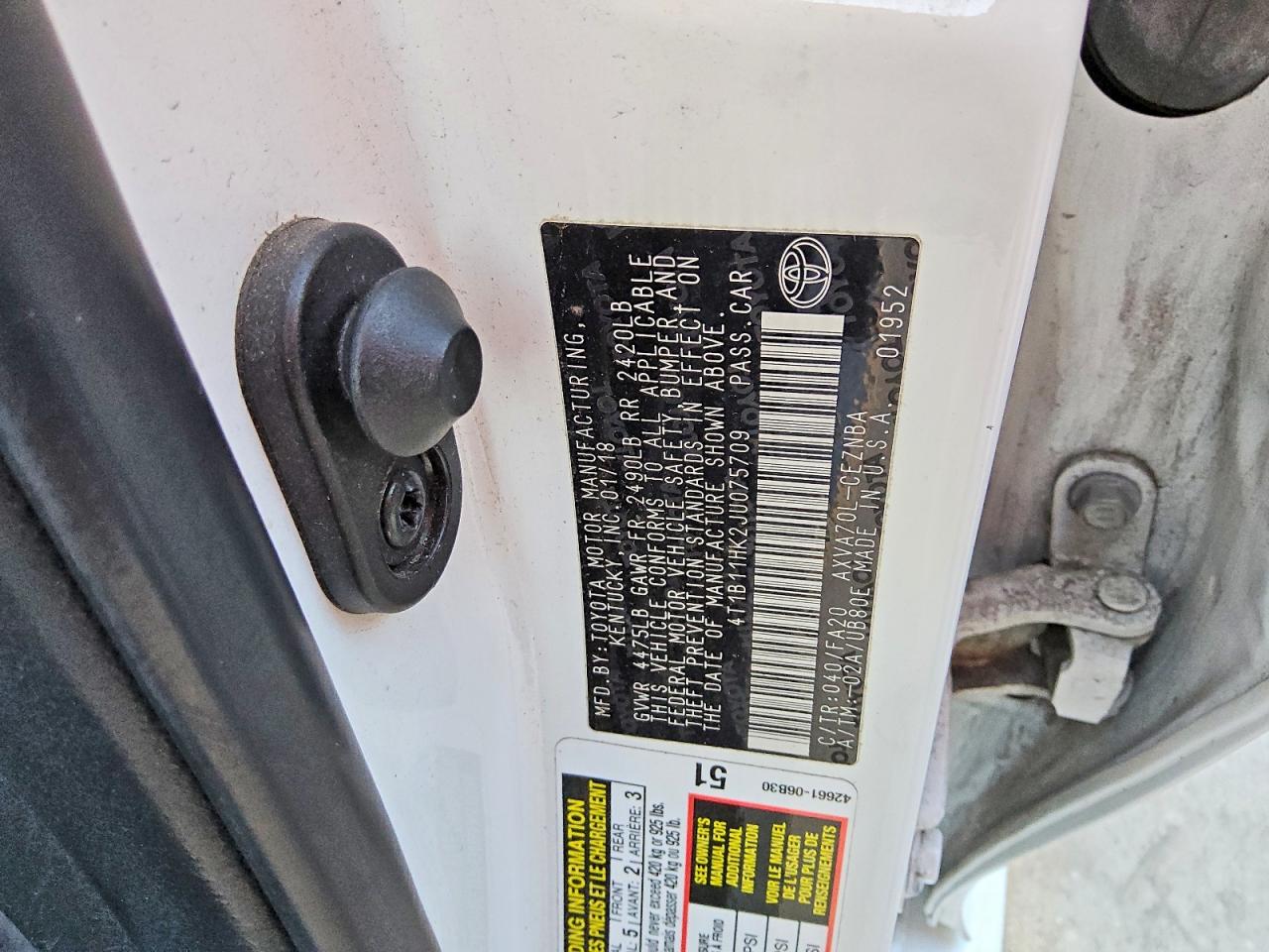 Toyota Camry Le