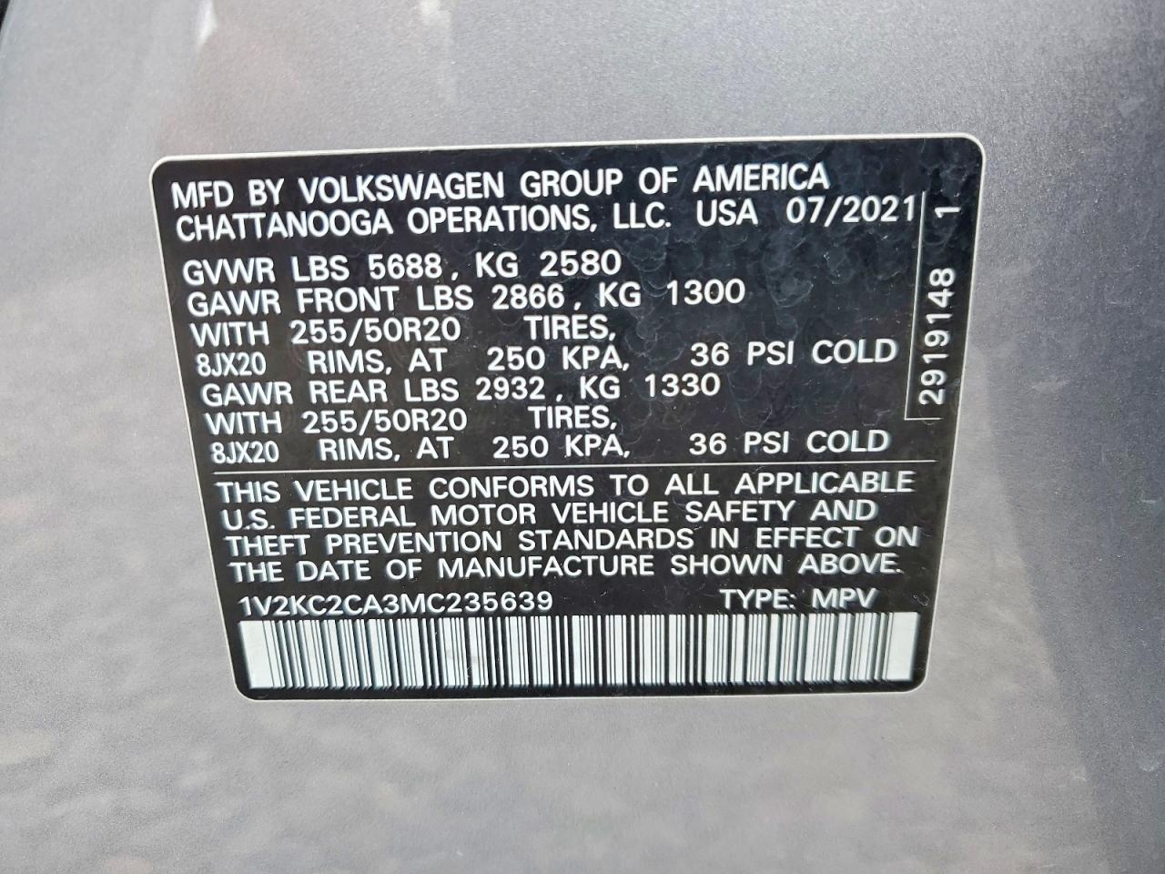 Volkswagen Atlas Se