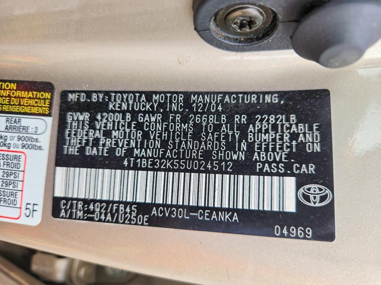 Toyota Camry Le