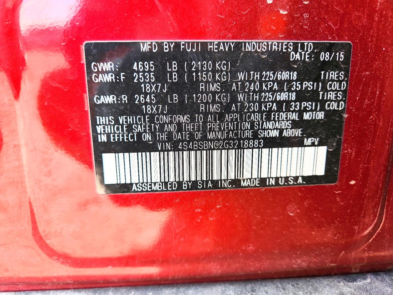 Subaru Outback 2.5i Limited