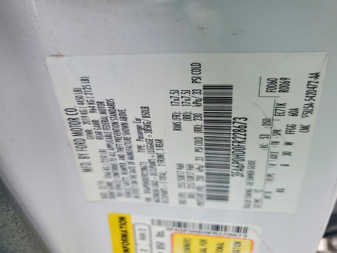 Ford Fusion Se