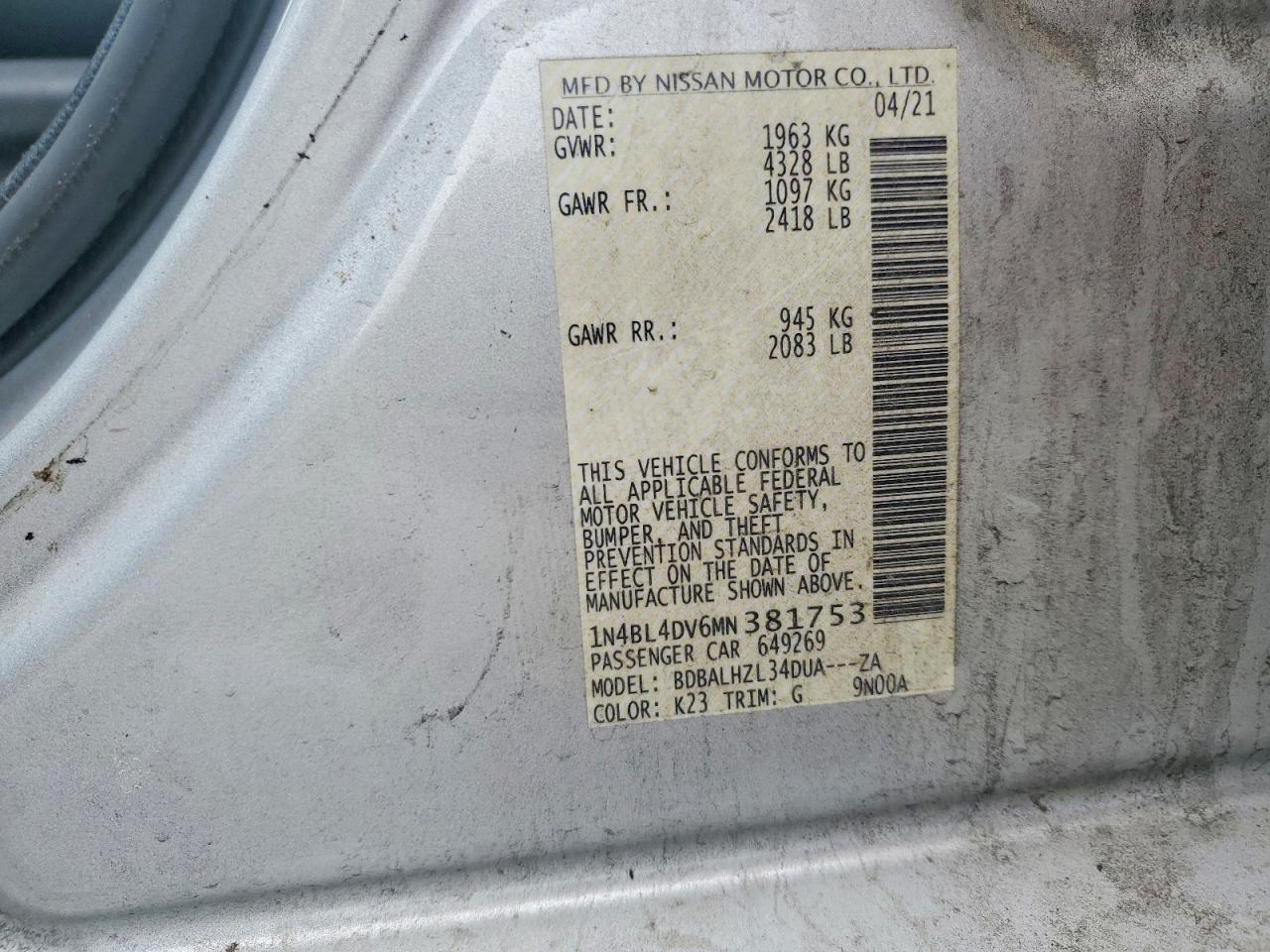 Nissan Altima Sv